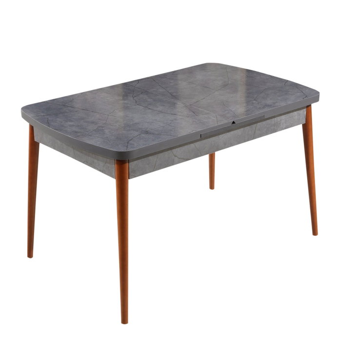 Hanah Home Mesa de Comedor Extensible Antracita y Nogal